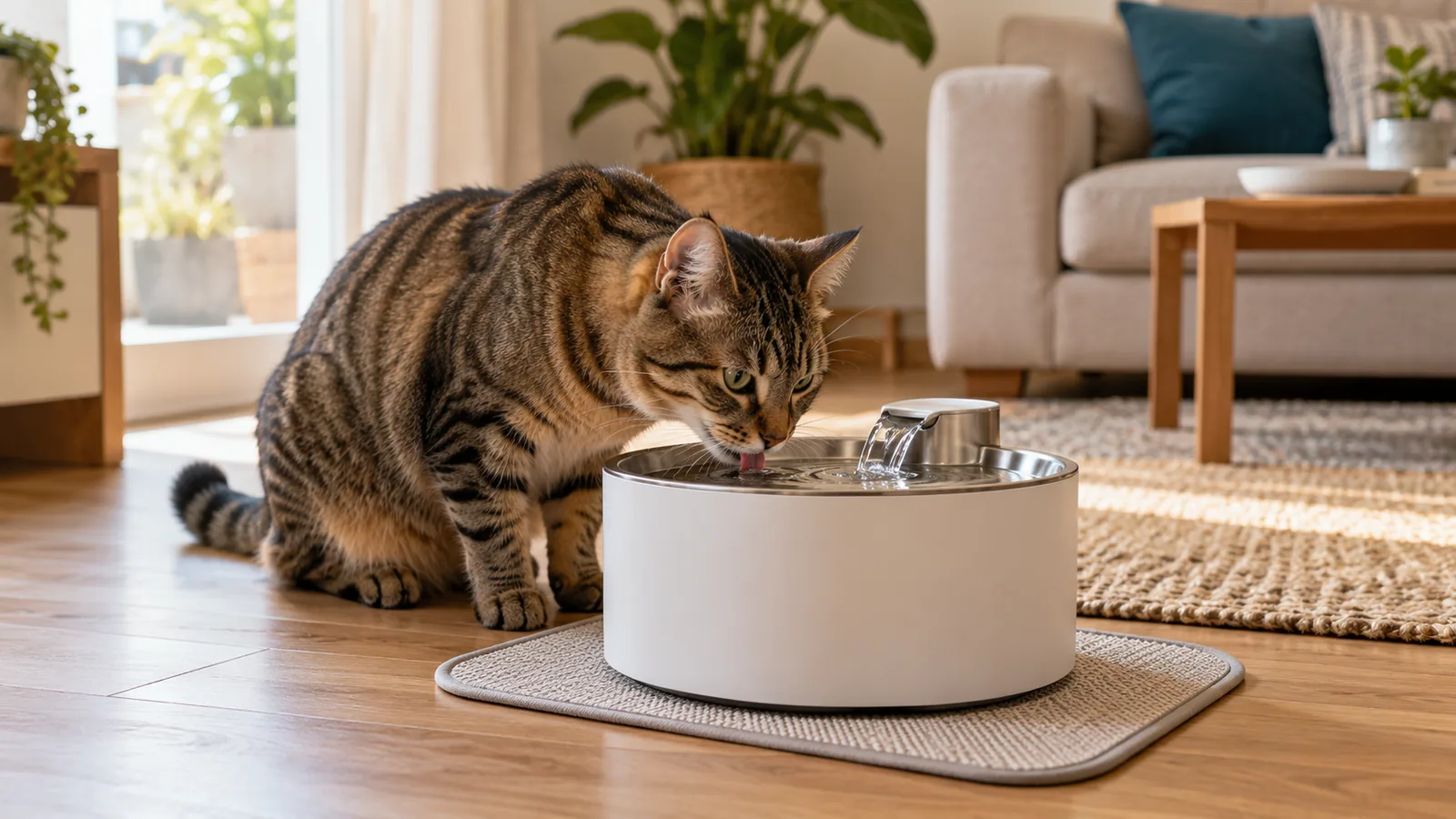 Bebedero para gatos con batería o USB: qué cambia con la app