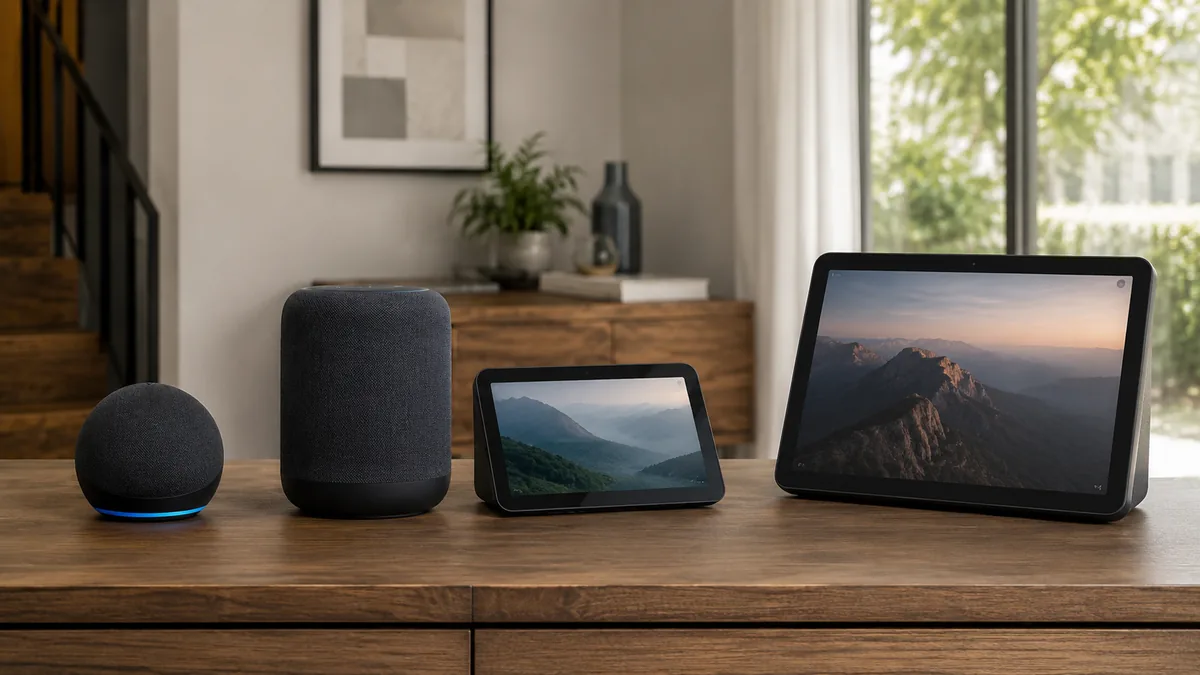 Comparativa de Echo Dot Max, Echo Studio, Echo Show 8 y Echo Show 11